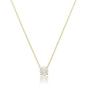 Colar corrente ponto de luz redondo moissanite 10 mm ouro prata 925
