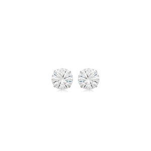 Brinco ponto de luz moissanite 10 mm prata 925