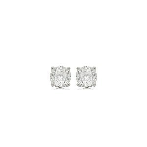 Brinco ponto de luz moissanite 10 mm prata 925