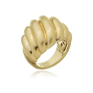 Anel Twist Dourado Banhado á Ouro